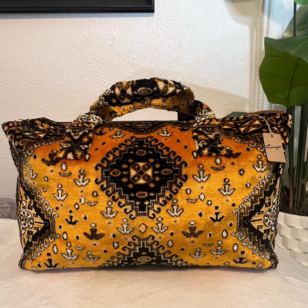 Anthropologie Lalla Marrakech Socco carpet  tote duffel bag